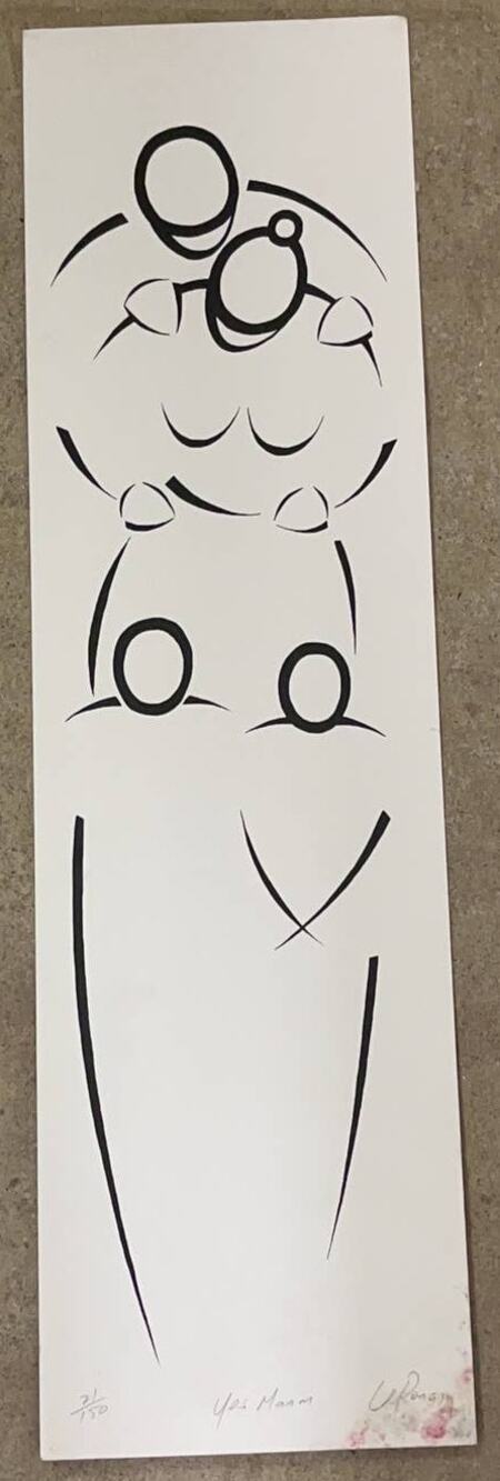 Vintage Limited Edition Print "Yes Maam" 26" x 7 1/4"